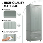 Meuble de rangement haut de cuisine blanc à deux tiroirs pour salle de bain, bureau