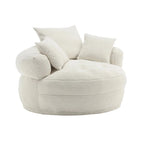 Fauteuil rond paresseux – Blanc/Bleu/Gris/Jaune/Orange/Rose fuchsia/Bleu marine/Vert, siège individuel et deux places