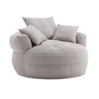Fauteuil rond paresseux – Blanc/Bleu/Gris/Jaune/Orange/Rose fuchsia/Bleu marine/Vert, siège individuel et deux places