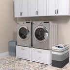 Socle robuste en métal pour lave-linge et sèche-linge noir / blanc – Unité simple, anti-vibration