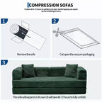 Canapé-lit convertible 5-en-1 de 80,7 po – Velours côtelé, 1 200 lb, aucun assemblage requis