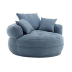 Fauteuil rond paresseux – Blanc/Bleu/Gris/Jaune/Orange/Rose fuchsia/Bleu marine/Vert, siège individuel et deux places