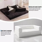 Canapé-lit convertible 5-en-1 de 80,7 po – Velours côtelé, 1 200 lb, aucun assemblage requis