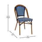 Ensemble bistrot commercial intérieur/extérieur avec table et quatre chaises
